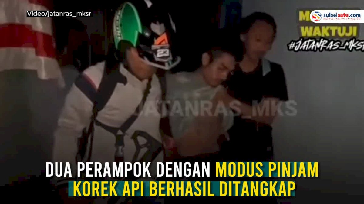VIDEO: Dua Perampok di Makassar dengan Modus Pinjam Korek Api Berhasil Ditangkap