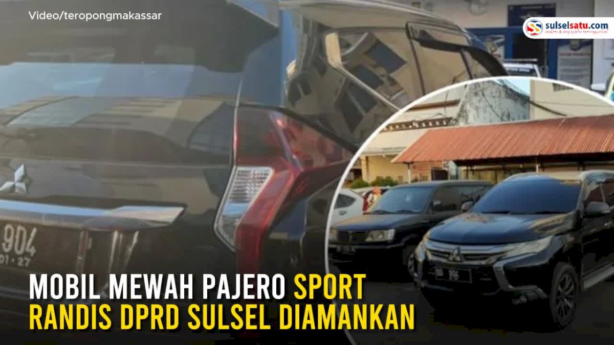 VIDEO: Ugal-Ugalan di Jalan Raya, Mobil Mewah Pajero Sport Randis DPRD Sulsel Diamankan