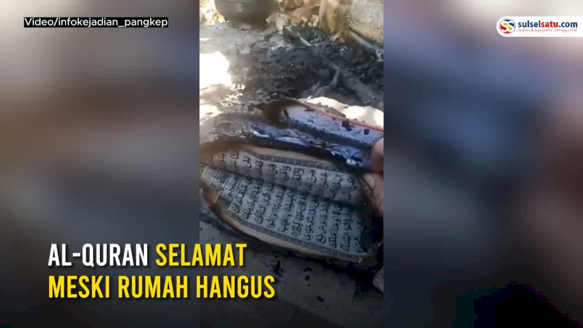 VIDEO: Kebakaran Melanda Bonto Perak Pangkajene, Al-Quran Selamat Meski Rumah Hangus