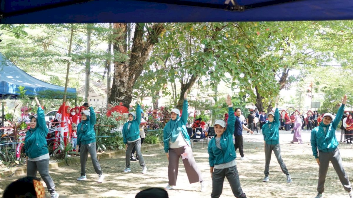 Lomba Senam Jantung Sehat Meriahkan Peringatan HUT RI ke-78 di Kabupaten Gowa
