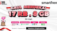 Promo Spesial HUT RI ke-78 Smartfren, Paket Gaul Merdeka Hanya Rp17 Ribu