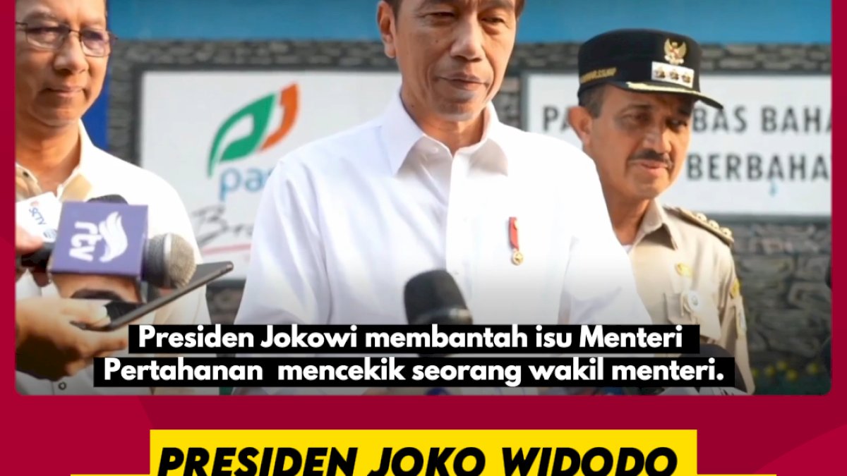 VIDEO: Presiden Joko Widodo Tepis Isu Menteri Pertahanan Cekik Wamen di Istana