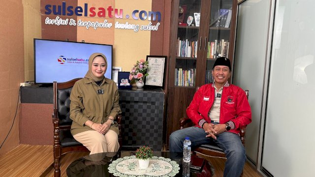 Anton Paul Goni saat jadi narasumber podcast Sulselsatu. Foto/sulselsatu