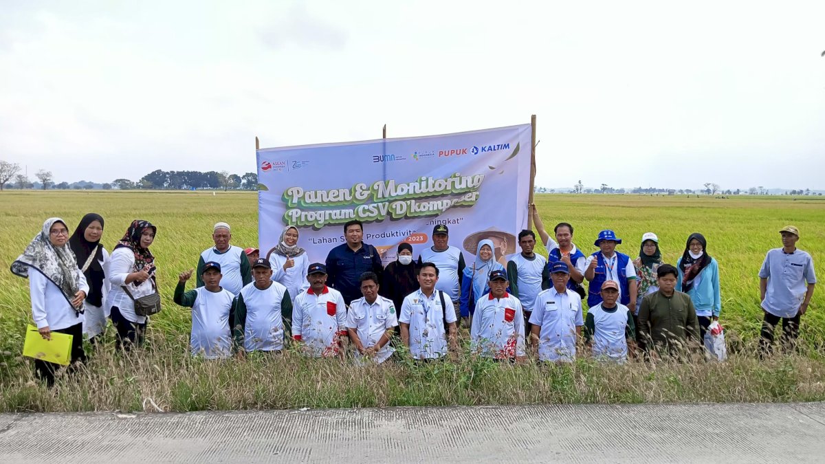 Program CSV D’Komposer Pupuk Kaltim Jangkau 25 Hektare Lebih Lahan Pertanian Sidrap