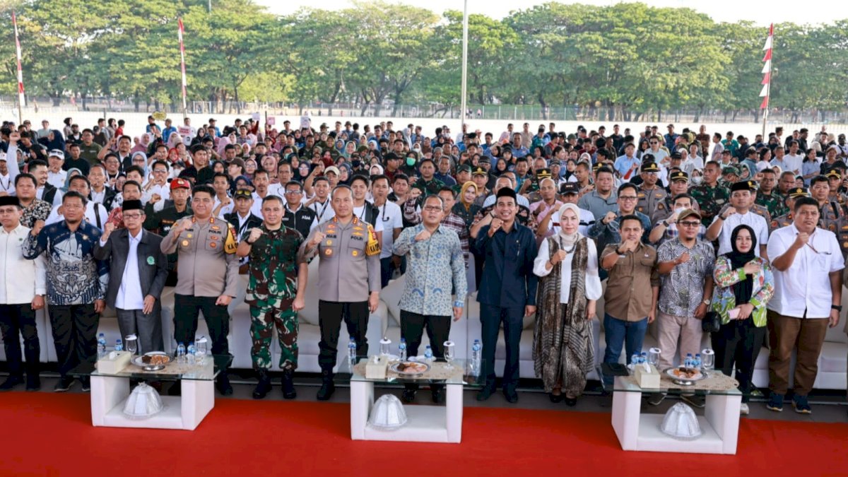 Danny Pomanto, Kapolrestabes dan Forkopimda Deklarasi Pemilu Damai dan Aman di Makassar