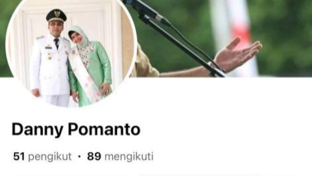Akun Facrbook yang catut nama Danny Pomanto. Foto: Istimewa