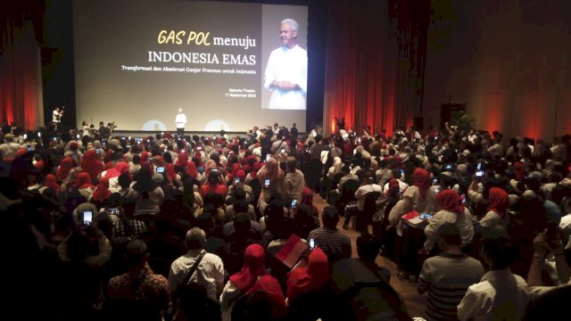 Bakal calon presiden (bacapres) Ganjar Pranowo memaparkan visi-misi yang akan ia kerjakan jika memenangi pertarungan Pilpres 2024. Ist