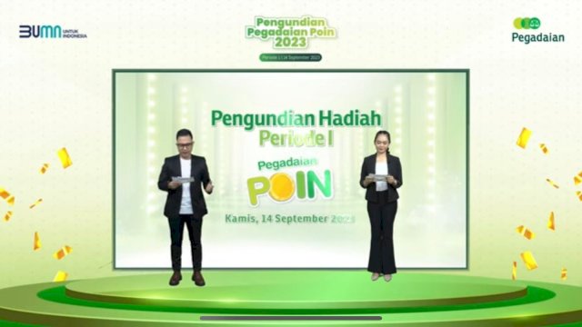 Pengundian Pegadaian Poin 2023 tahap pertama. Foto: Istimewa