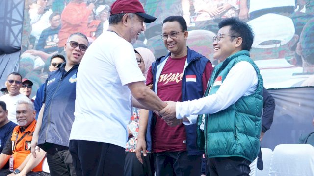 Anies Baswedan bersama Muhaimin Iskandar dan Tamsil Linrung. Ist
