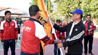 Ikuti 4 Cabor, Prof Husain Syam Resmi Lepas Kontingen UNM Bertanding di LPTK Cup 2023