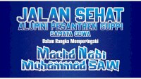 Dirangkaikan dengan Maulid Nabi Muhammad SAW, IKA Pesantren Guppi Samata Gowa Gelar Jalan Sehat