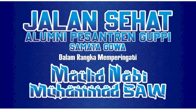 IKA Pesantren Guppi Gowa peringati Maulid Nabi Muhammad SAW dengan jalan santai. Foto: Istimewa