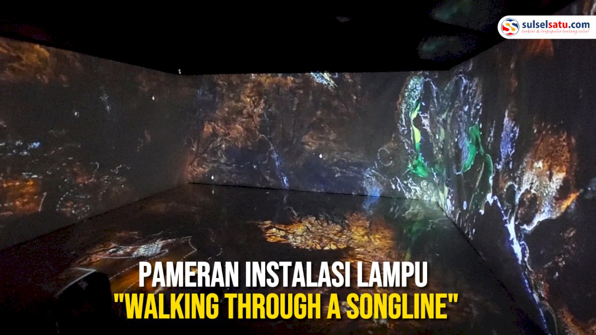 VIDEO: Pertama di Makassar, Pameran Instalasi Lampu “Walking Through A Songline”