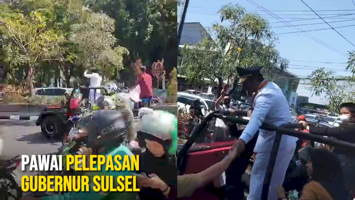 VIDEO: Pawai Pelepasan Gubernur Sulsel Jelang Akhir Masa Jabatan