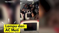 VIDEO: Lampu dan AC Mati, Penumpang Tujuan Makassar-Jakarta Ngamuk
