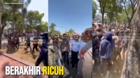 VIDEO: Aksi Demo Kasus Investasi Bodong di Depan Mapolda Sulsel Berakhir Ricuh
