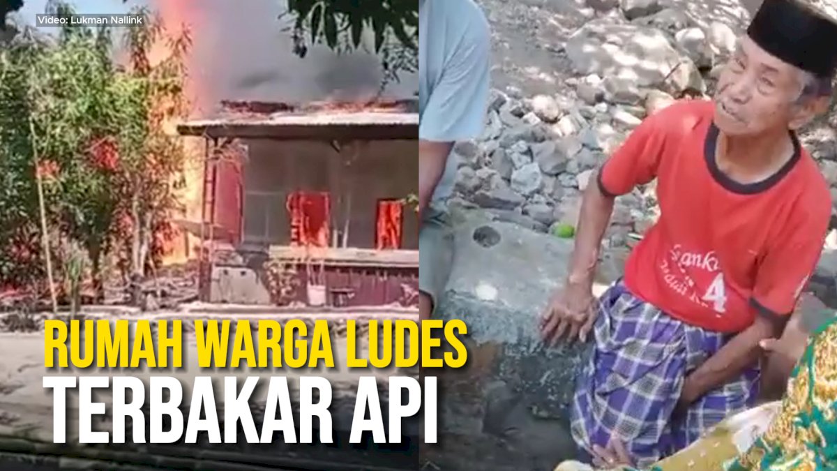 VIDEO: Kebakaran di Bungungkocci Jeneponto, Rumah Warga Ludes Terbakar Api