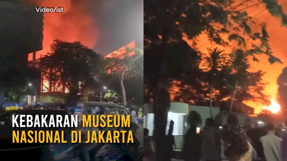 VIDEO: Kebakaran Museum Nasional di Jakarta