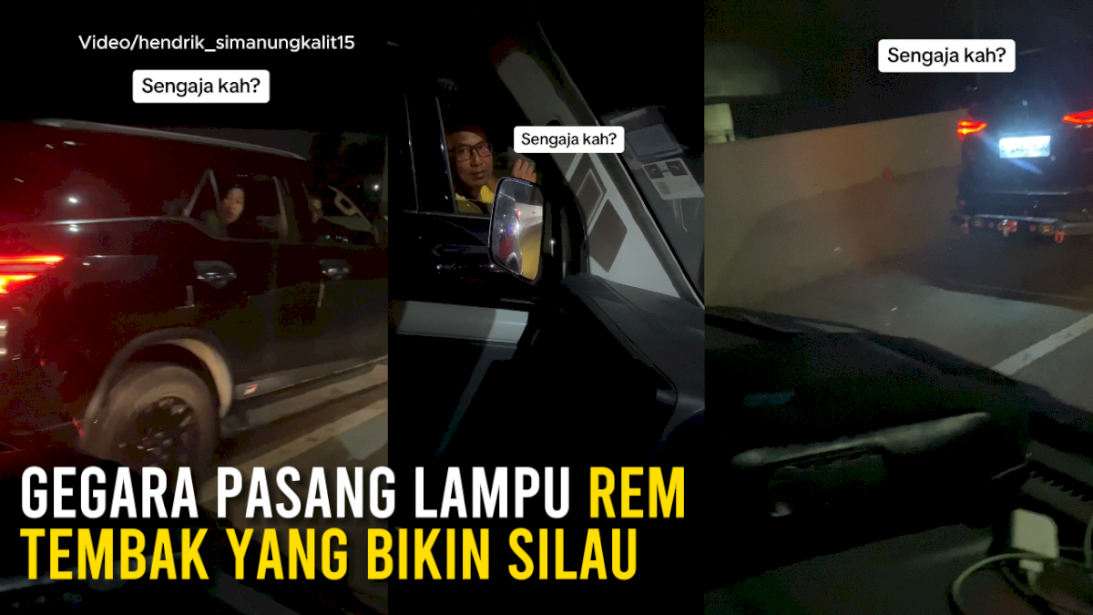 VIDEO: Pengendara Pajero Kena Tegur Gegara Pasang Lampu Rem Tembak yang Bikin Silau
