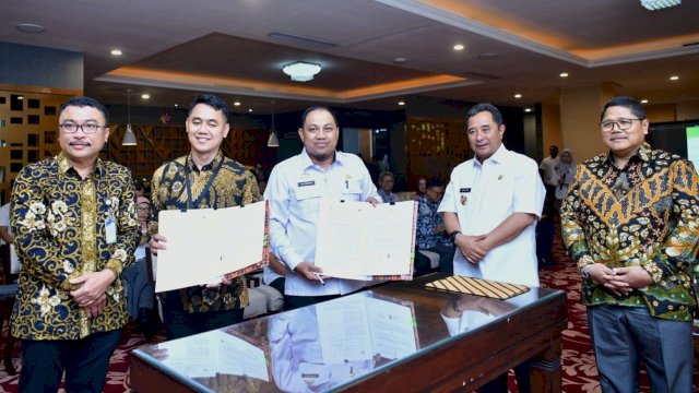 Bank Sulselbar dan Pemprov Sulsel pre launching kartu kredit pemerintah daerah. Foto: Istimewa