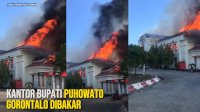 VIDEO: Kantor Bupati Puhowato Gorontalo Dibakar Massa Aksi