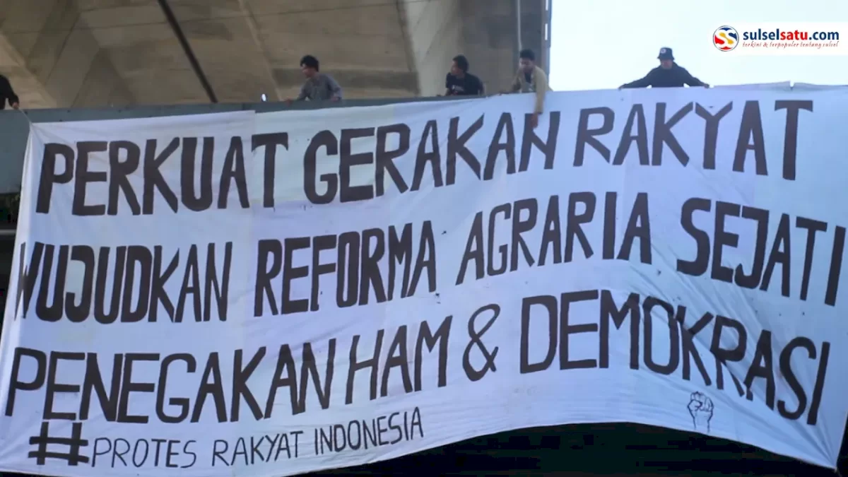 VIDEO: Peringatan Hari Tani Nasional di Makassar, Massa Aksi Tuntut Reforma Agraria yang Berkeadilan