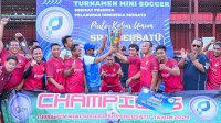 Regional 4 Sabet Juara I Turnamen Mini Soccer dan Boyong Piala Bergilir di Pelindo Day