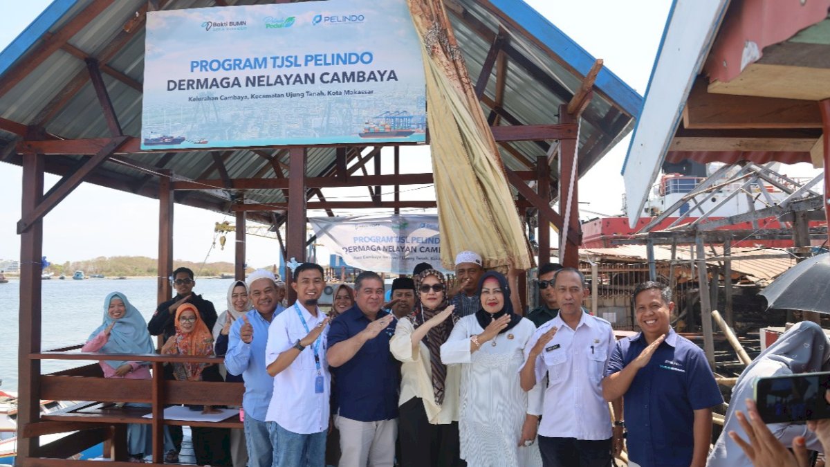 Peduli Nelayan Sekitar MNP, Pelindo Regional 4 Bantu Pembangunan Dermaga di Cambaya