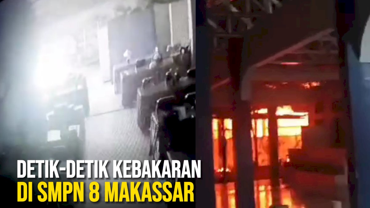VIDEO: Detik-detik Kebakaran di SMPN 8 Makassar