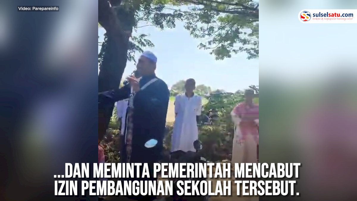VIDEO: Heboh, Aksi Demo Penolakan Pembanguna Sekolah Kristen di Parepare