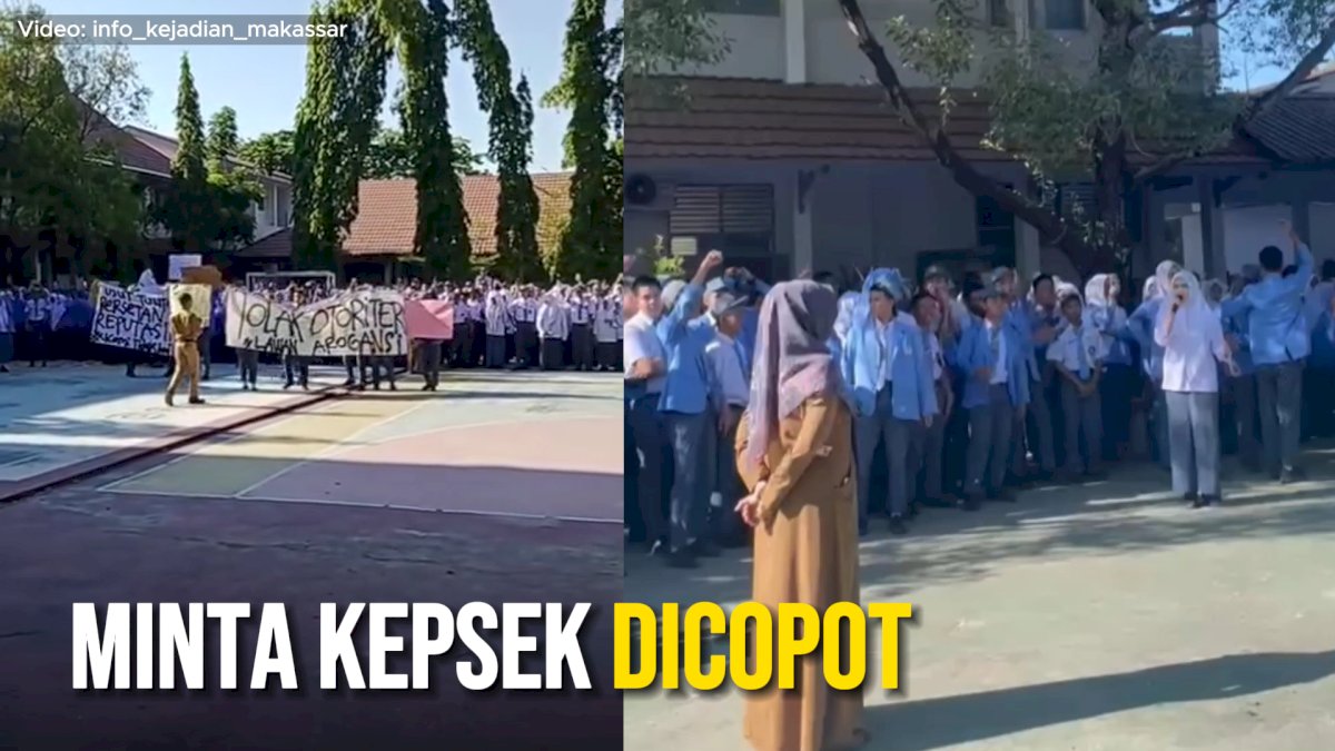 VIDEO: Ratusan Siswa SMAN 17 Makassar Demo, Minta Kepsek Dicopot