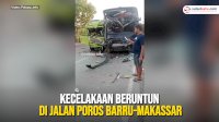 VIDEO: Kecelakaan Beruntun di Jalan Poros Barru-Makassar