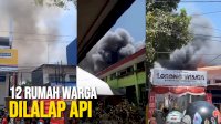 VIDEO: Kebakaran di Jalan Serigala Makassar, 12 Rumah Warga Dilalap Api