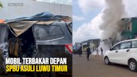 VIDEO: Mobil Terbakar Depan SPBU Asuli Luwu Timur