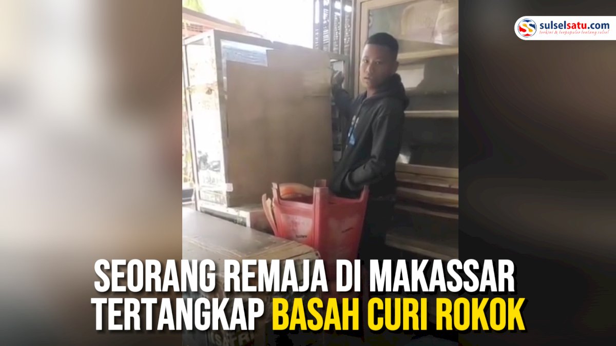 VIDEO: Seorang Remaja di Makassar Tertangkap Basah Curi Rokok