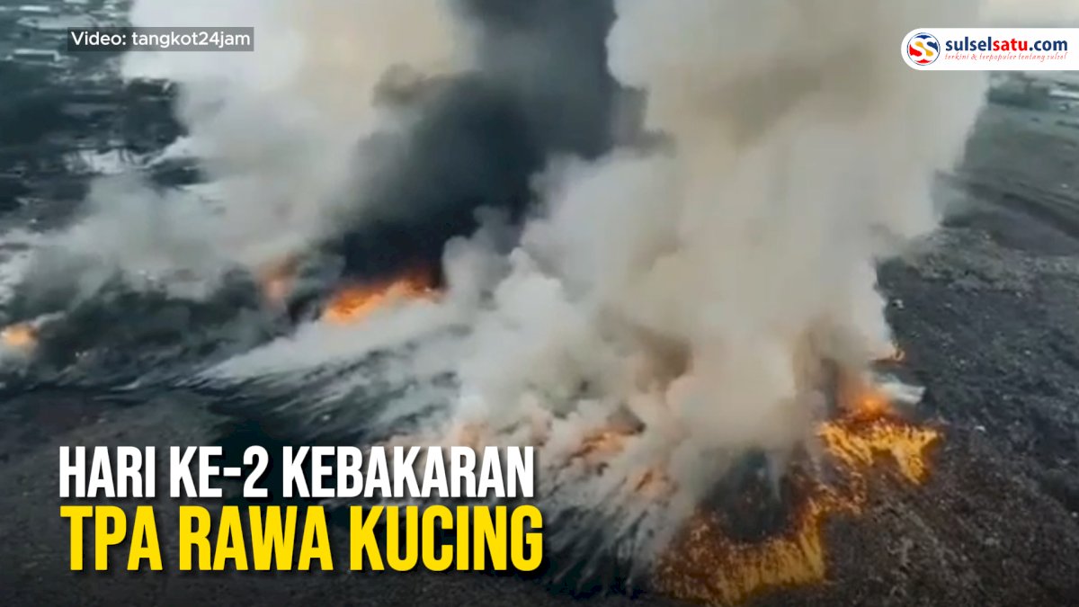 VIDEO: Hari ke-2 Kebakaran TPA Rawa Kucing Tangerang