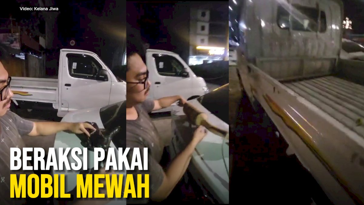 VIDEO: Spesialis Pencuri Knalpot Mobil Tertangkap Basah di Makassar,  Beraksi Pakai Mobil Mewah