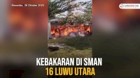 VIDEO: Kebakaran di SMAN 16 Luwu Utara