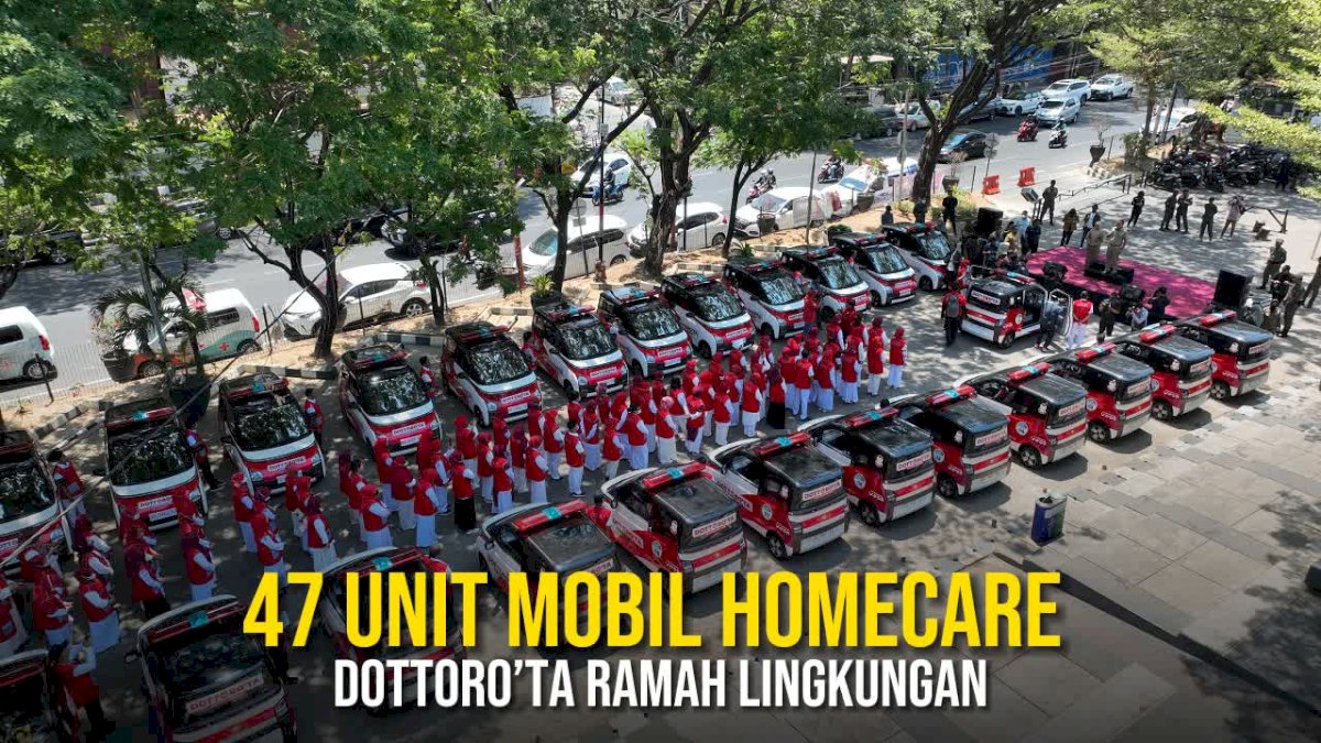 VIDEO: Pemkot Makassar Luncurkan 47 Unit Mobil Homecare Dottoro’ta Ramah Lingkungan di Pantai Losari