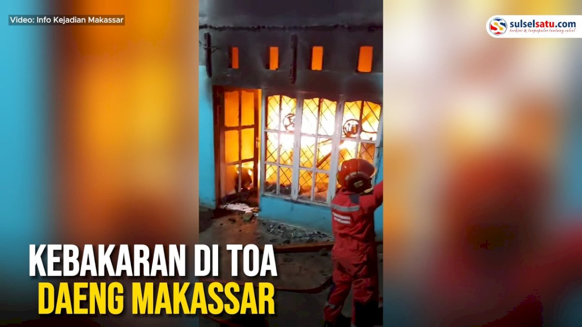 VIDEO: Kebakaran di Toa Daeng Makassar, 6 Mobil Pemadam Kebakaran Dikerahkan