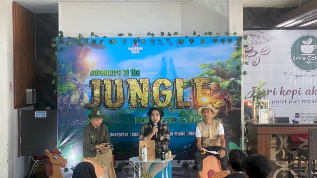 Konferensi pers perayaan malam tahun baru Aerotel Smile Makassar. Foto: Istimewa