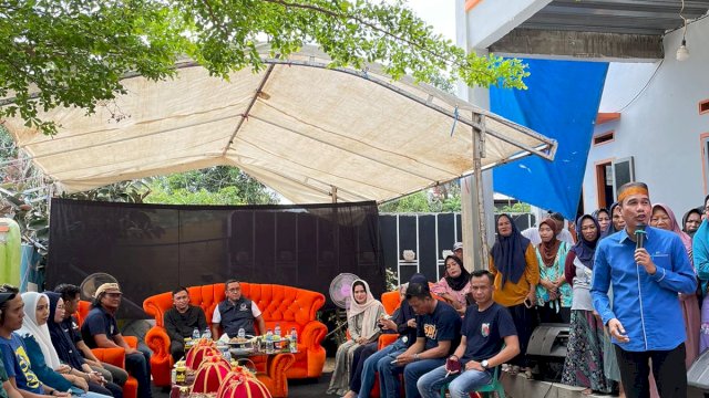 Rudianto Lallo Hadiri acara silaturahmi dengan masyarakat Banrimanurung, Jeneponto (Int)