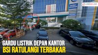 VIDEO: Gardu Listrik Depan Kantor BSI Ratulangi Terbakar
