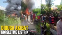 VIDEO: Diduga Akibat Korsleting Listrik, Empat Rumah Warga di Tombolopao Gowa Ludes Dilalap Api