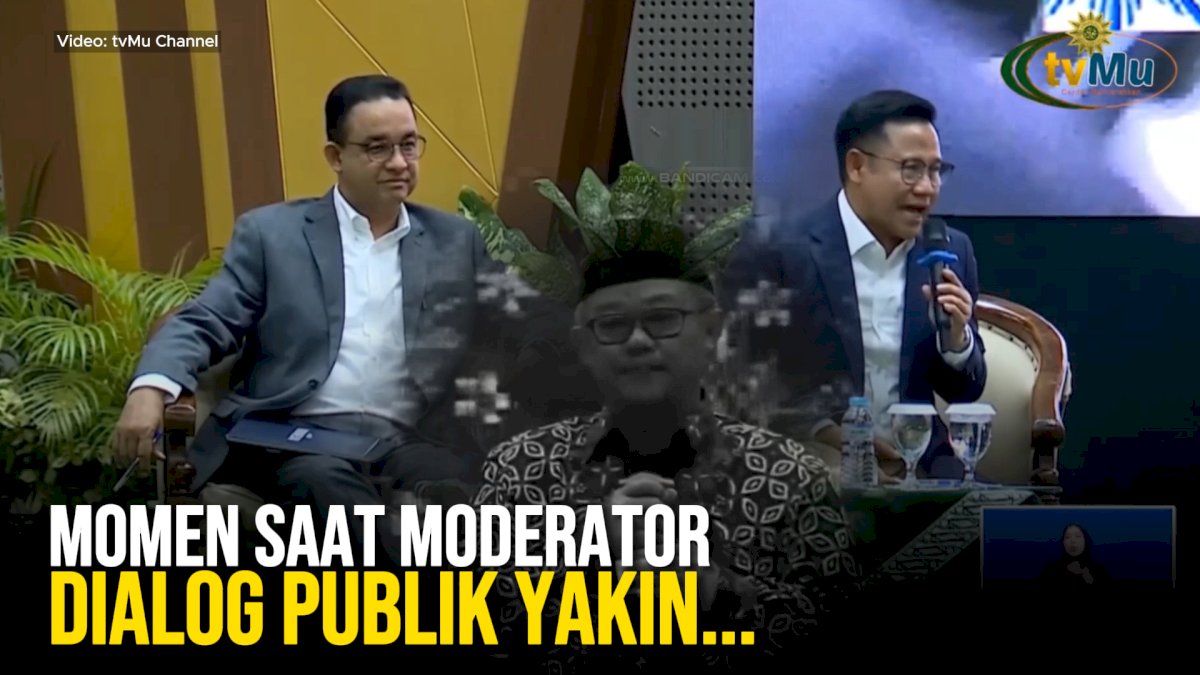 VIDEO: Momen saat Moderator Dialog Publik Yakin terhadap Kesantrian Cawapres Muhaimin