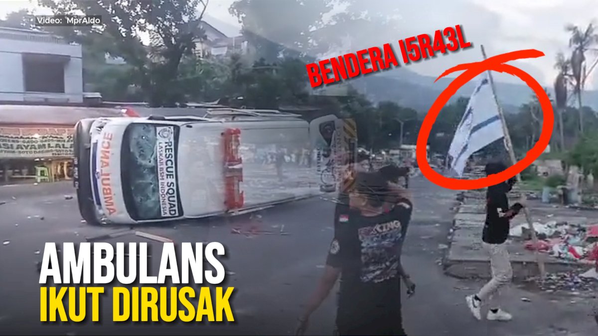 VIDEO: Bentrokan Antara Pro Israel dan Palestina, Ambulans Ikut Dirusak