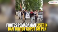 VIDEO: Demo Depan Kantor PLN Sulselrabar, Protes Pemadaman Listrik dan Tuntut Copot GM
