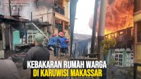 VIDEO: Api Kompor Gas Picu Kebakaran Rumah Warga di Karuwisi Makassar