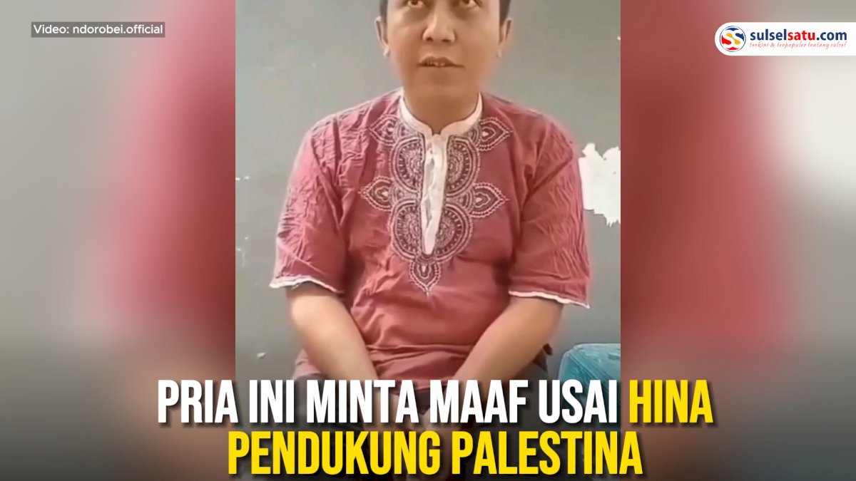 VIDEO: Videonya Viral, Pria Ini Minta Maaf Usai Hina Pendukung Palestina