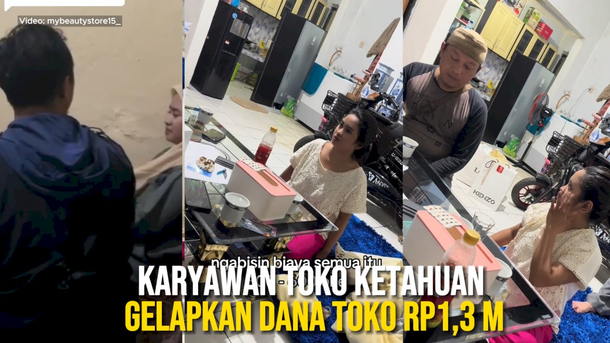 VIDEO: Viral, Karyawan Toko Ketahuan Gelapkan Dana Toko Rp1,3 M